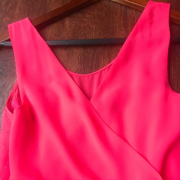 Express Peach/Coral Flowy Dress - Picture 6 of 9